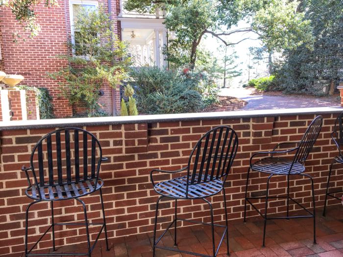 brick bar on patio