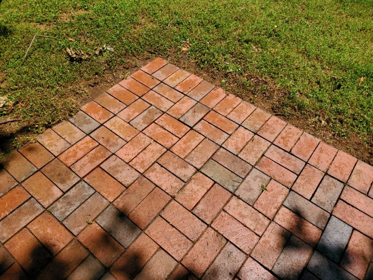 Use a Rug Doctor pressure washer to clean up your clay paver patio