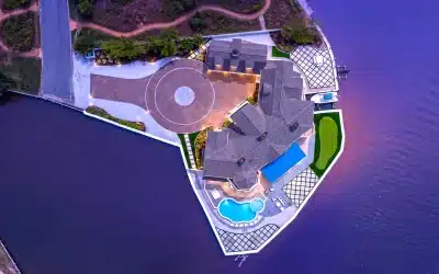 Bayside retreat raises the bar on outdoor living with a stunning and fun hardscape design